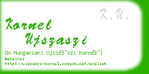 kornel ujszaszi business card